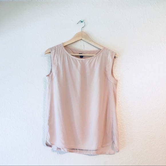 Ann Taylor Tops - Ann Taylor nude 100% silk tank top blouse 2
